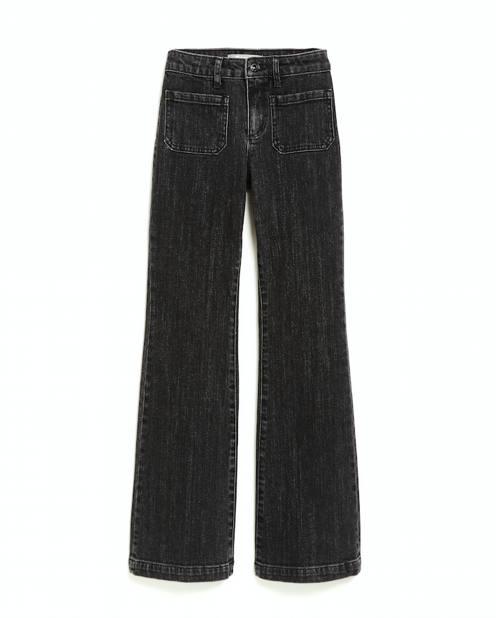Tractr Black High Rise Pocket Flare
