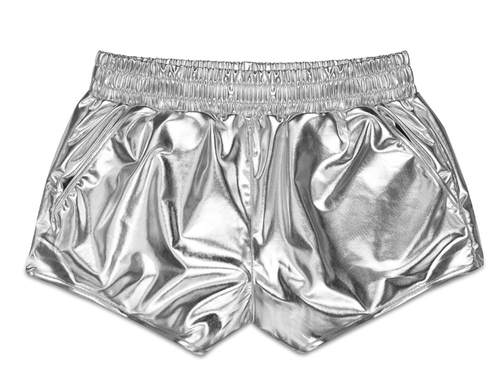 Silver Metallic Shorts