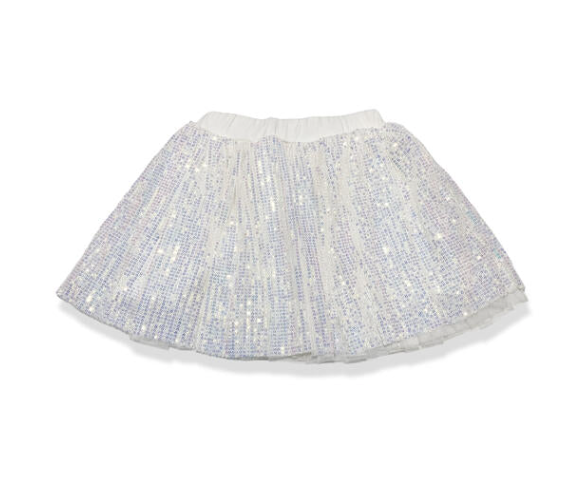 White Sequin Skirt