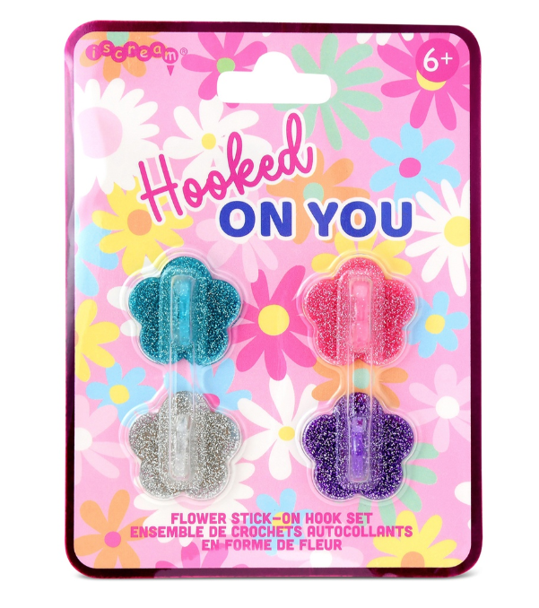 Flower Stick-On Hook Set
