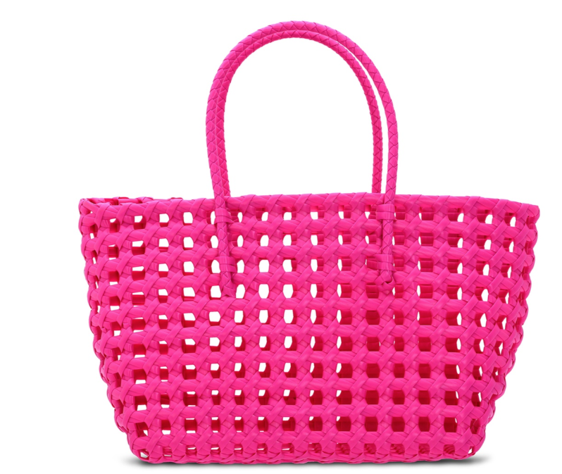 Small Pink Woven Tote