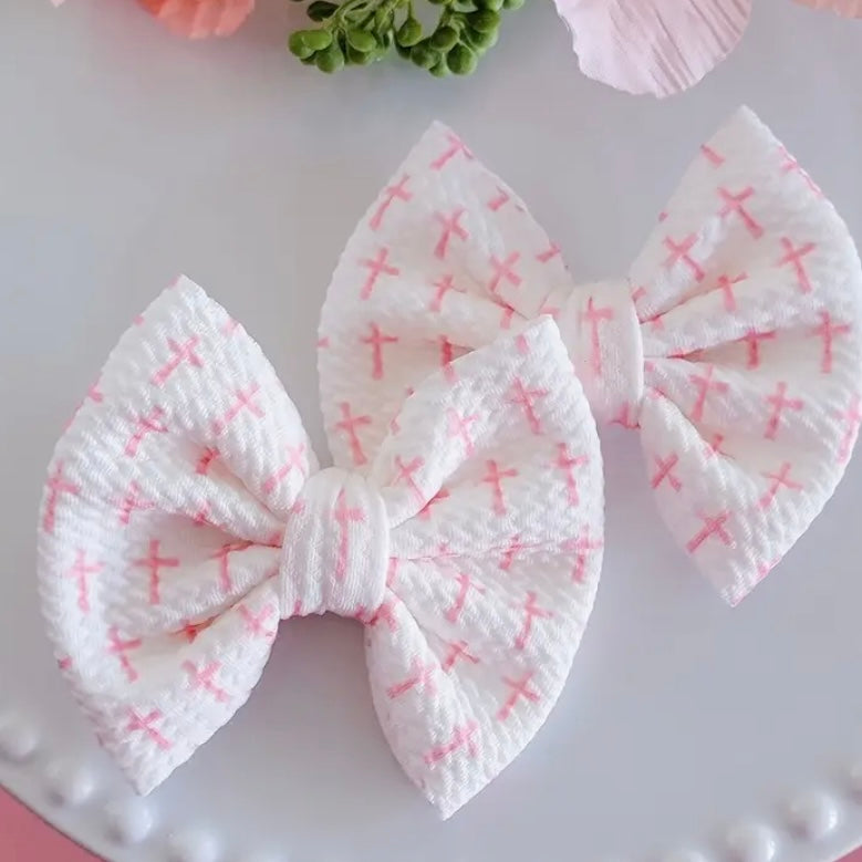 Pink Crosses Bow
