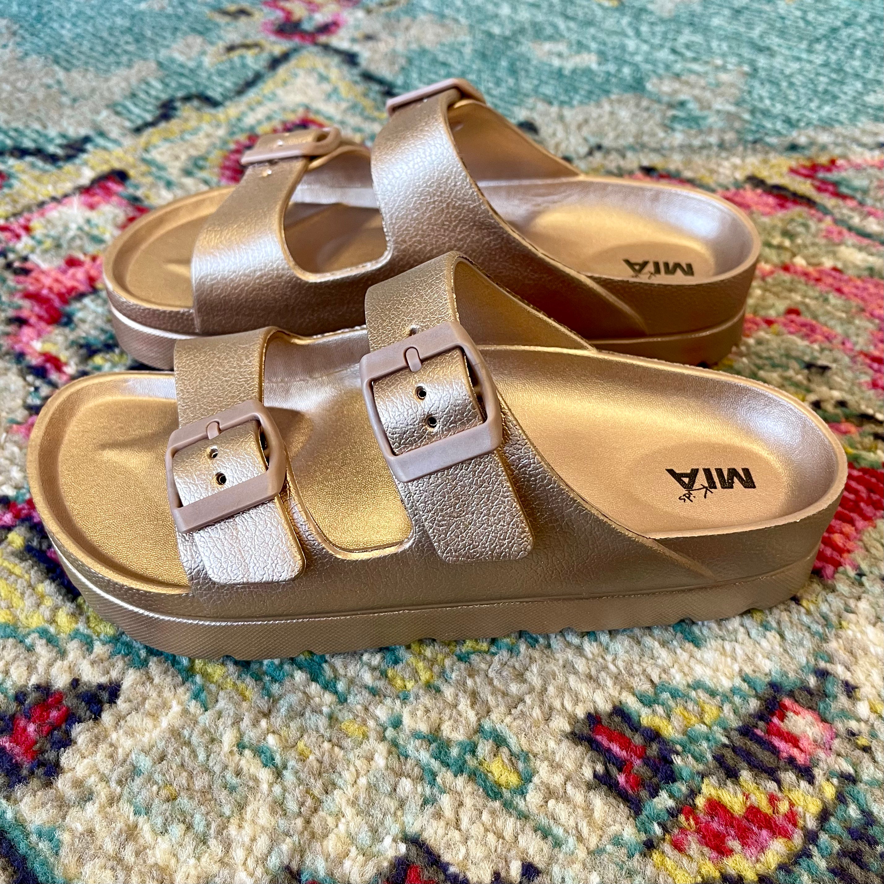 MIA Little Kiana Rose Gold Sandals