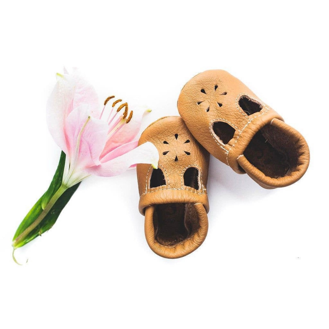 T Strap Camel Tan Baby Shoe