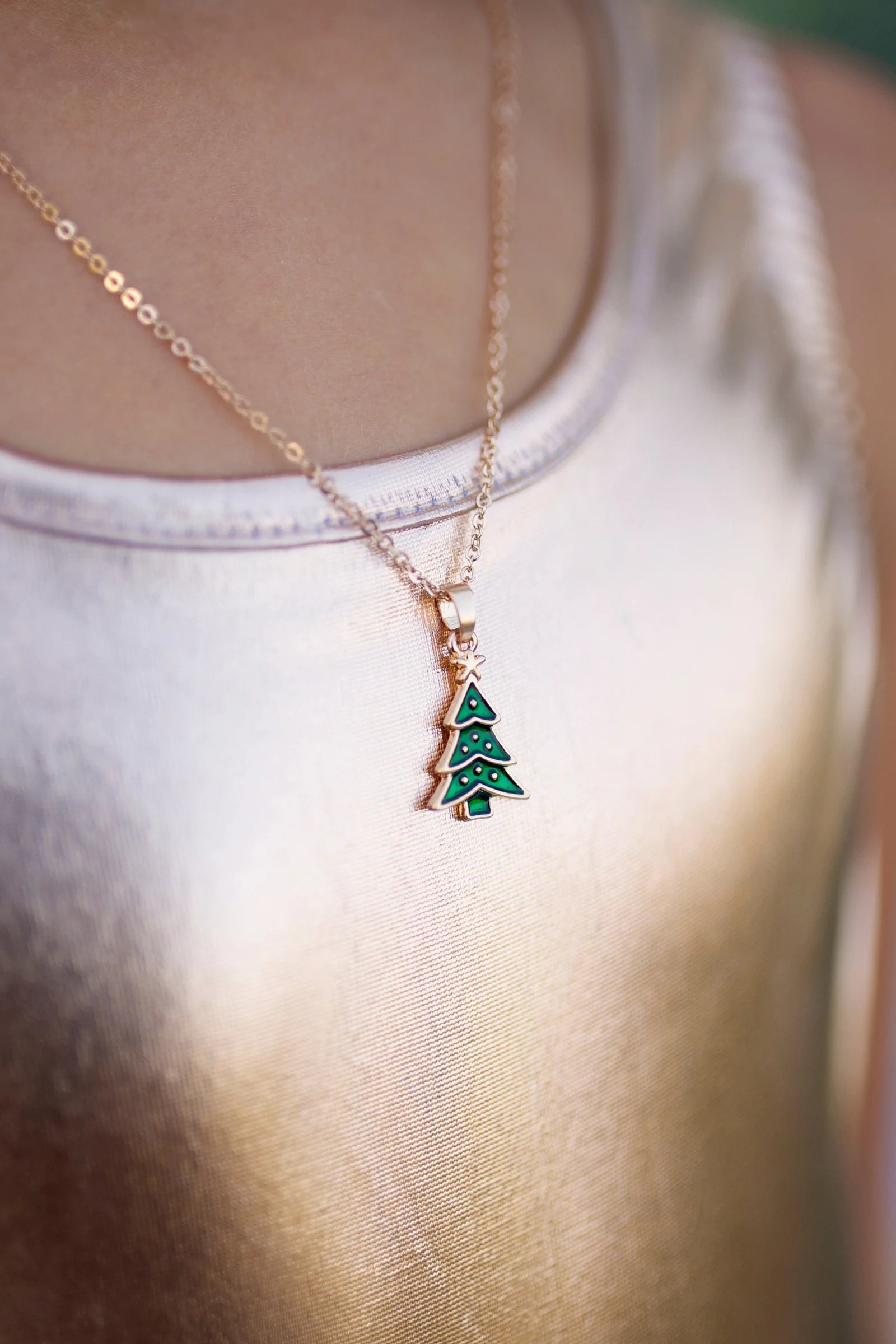 Christmas Tree Necklace Set