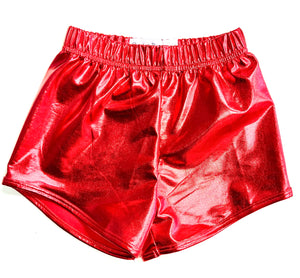 Red Metallic Wind Short