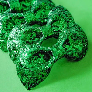 Green Chunky Glitter Bow