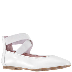 Nina Marissa White Patent Ballet Flat