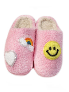 Bari Lynn Pink Patch Slides