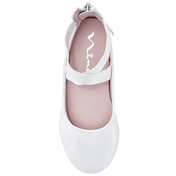 Nina Marissa White Patent Ballet Flat