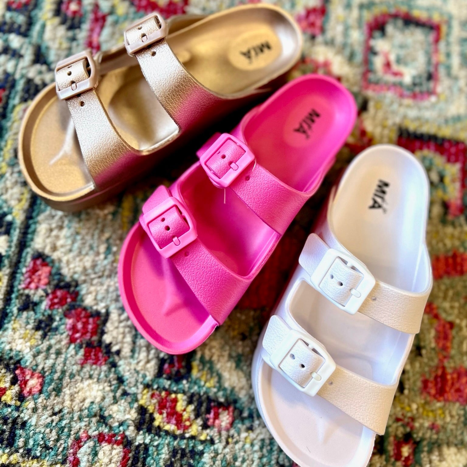 MIA Little Kiana Rose Gold Sandals