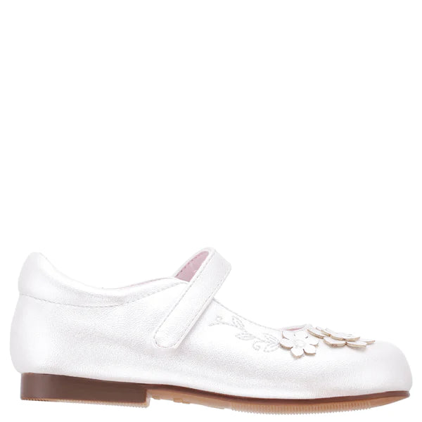 Nina Elodee White Shimmer Mary Jane