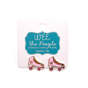 Pink Roller Skate Earrings