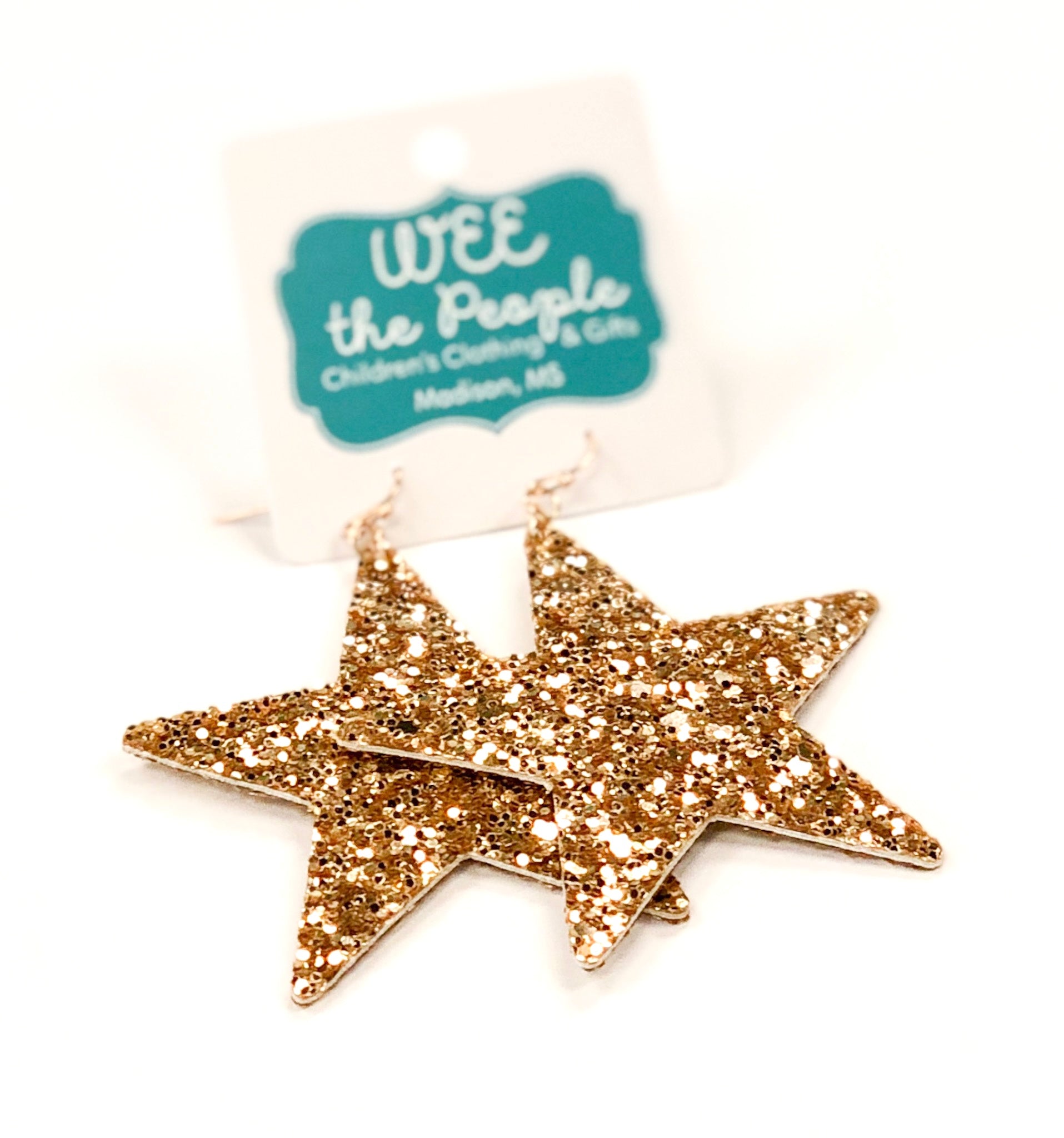 Glitter Star Earrings