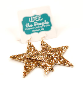 Glitter Star Earrings