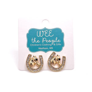 CZ Horseshoe Earrings