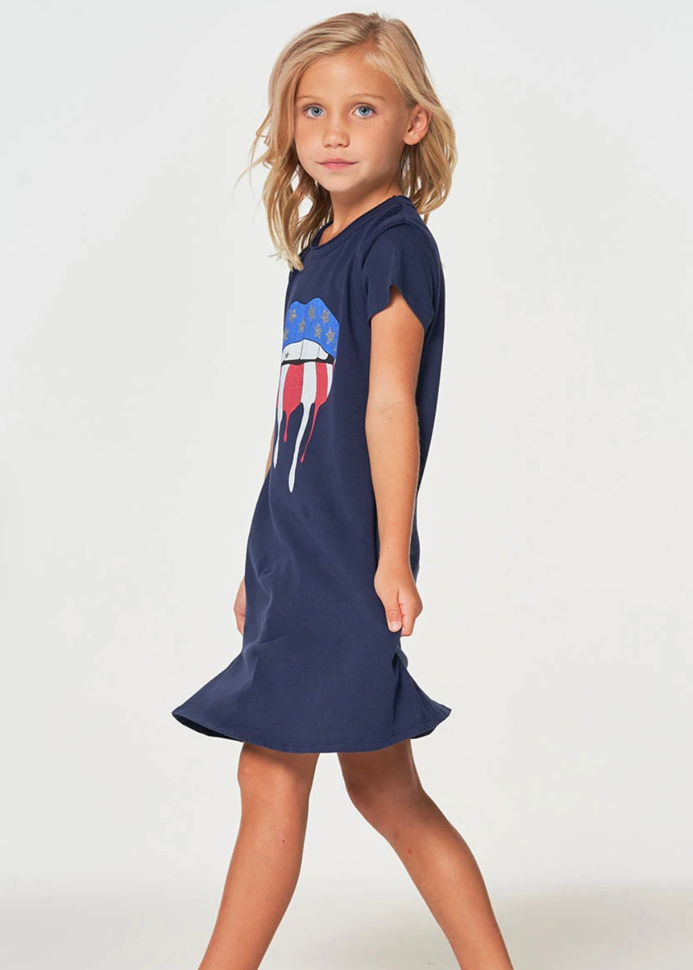 Chaser Patriot Lips Tee Dress