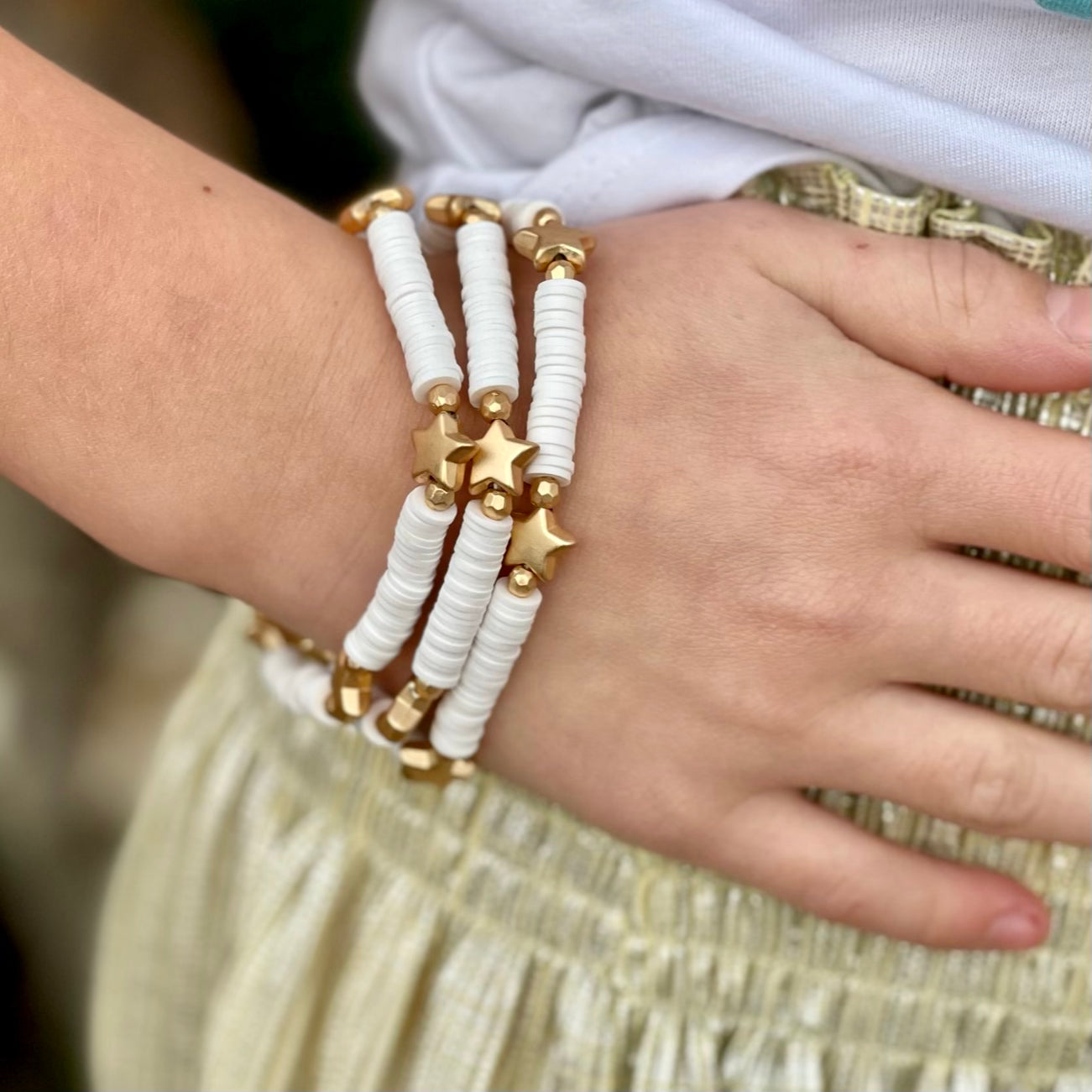 Star & Rubber Bead Bracelet