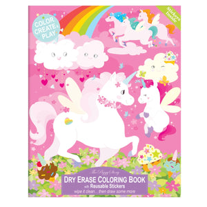 Unicorn Land Dry Erase Coloring Book