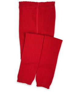 Jefferies Socks Red Scallop Leggings