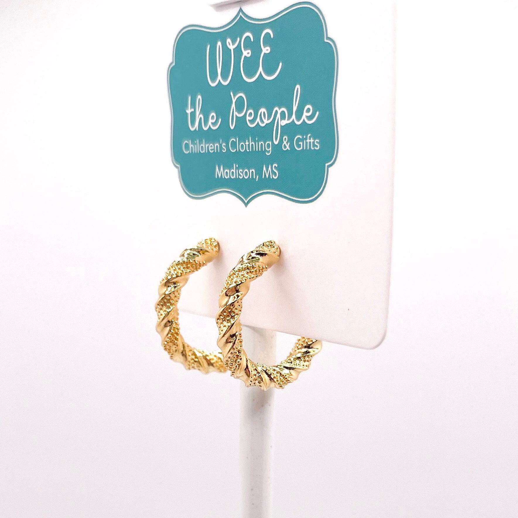 Textured Circle Hoops