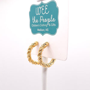 Textured Circle Hoops