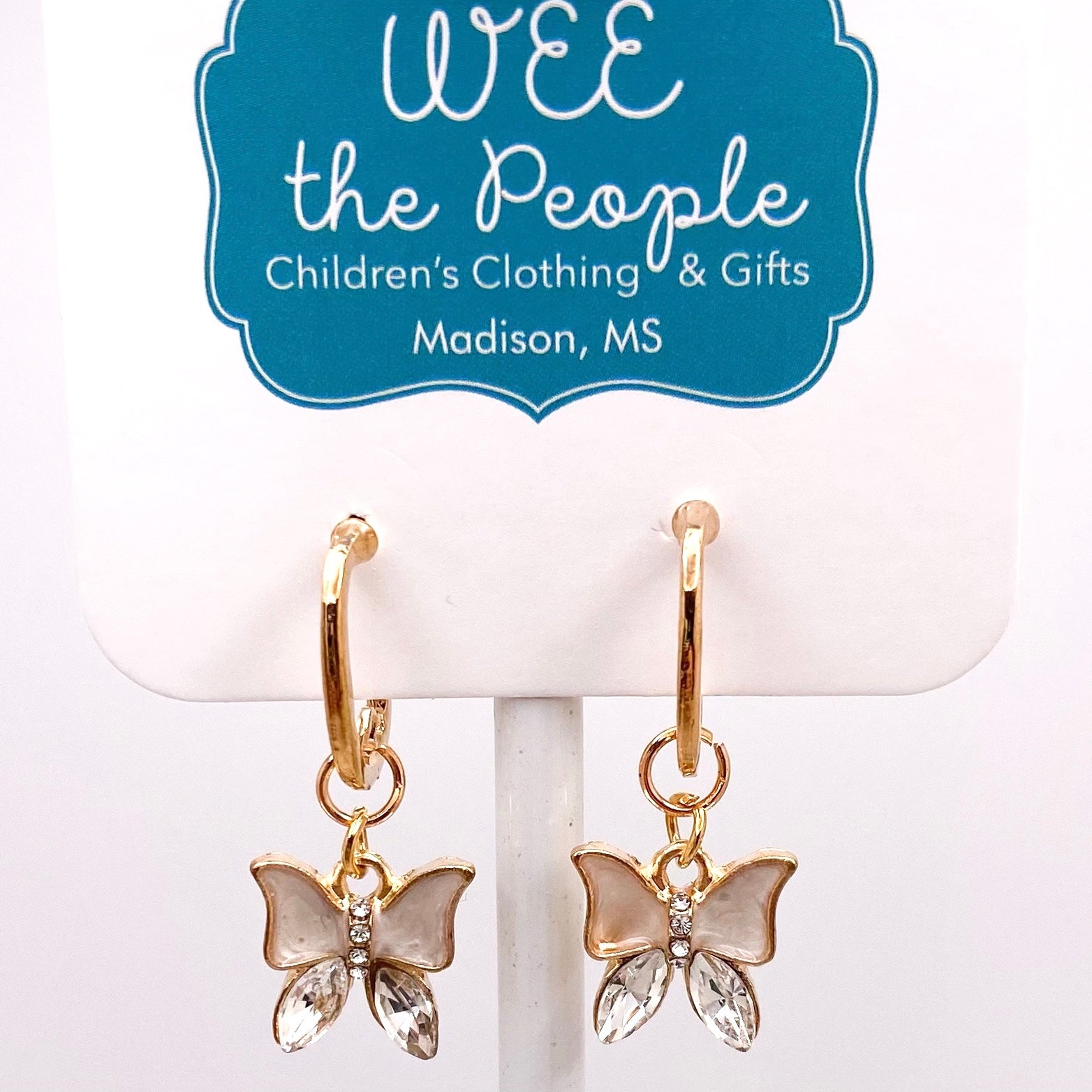 Butterfly Oval Hoops