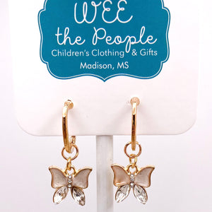 Butterfly Oval Hoops