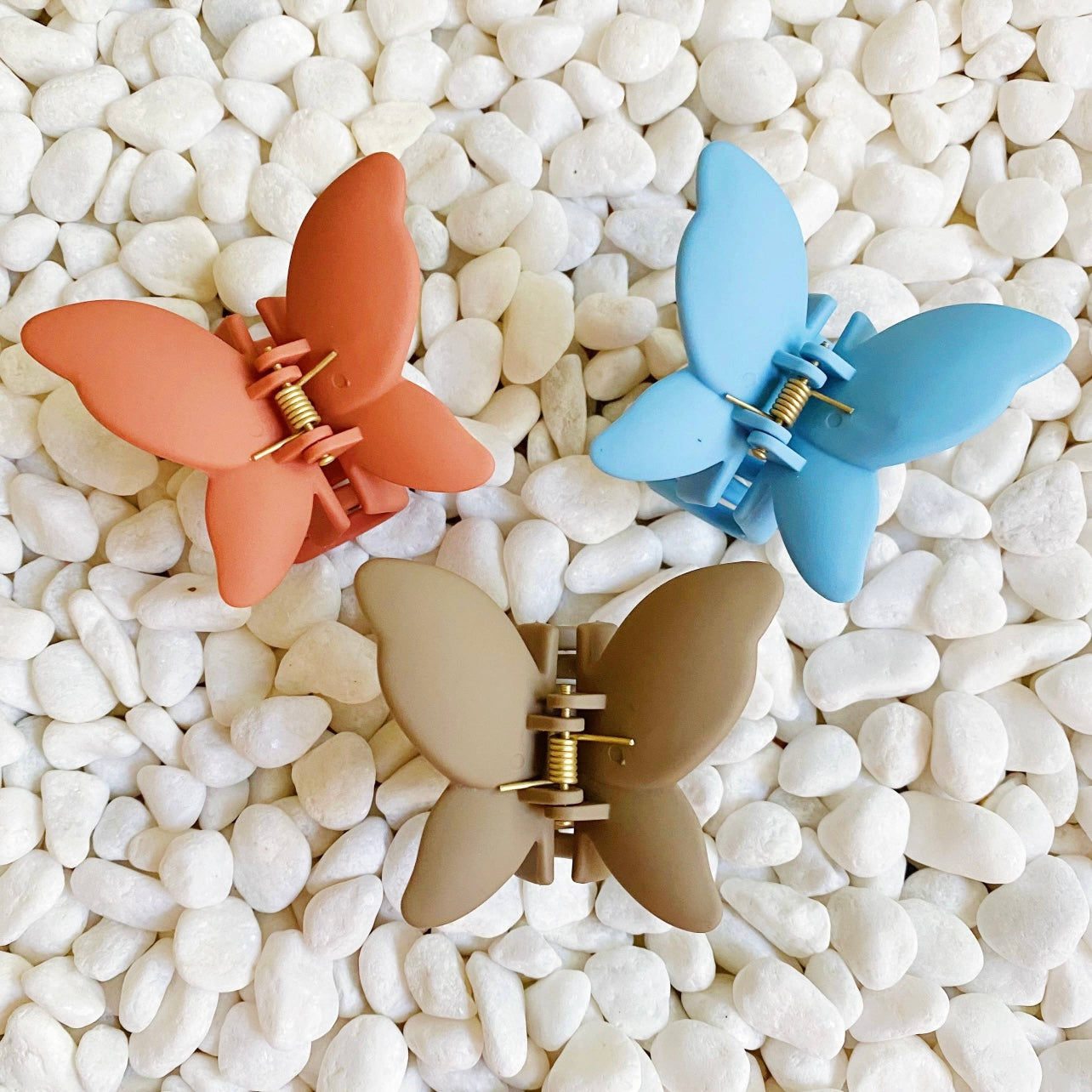 Butterflies Hair Claw Set - Sky Blue