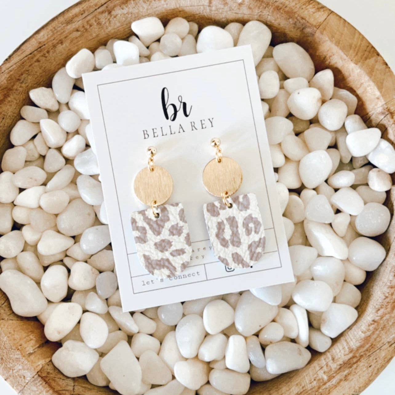 Hadley Leopard Mini Leather Earrings