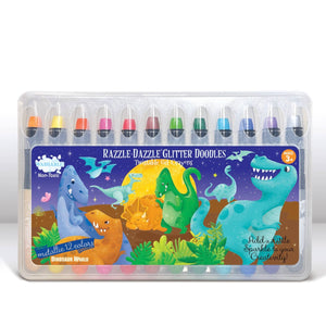 Dinosaur Glitter Doodle Gel Crayons