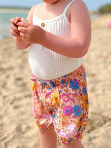 Vignette Lucy Peach Retro Floral Shorts