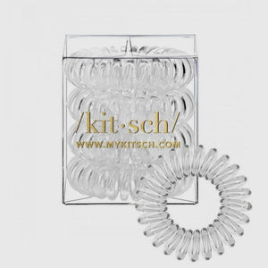 Spiral Hair Ties 4 Pack - Clear