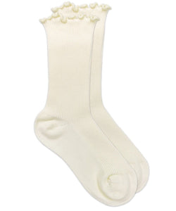 Jefferies Ivory Ripple Socks