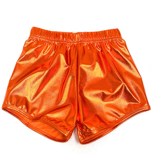 Orange Metallic Wind Short