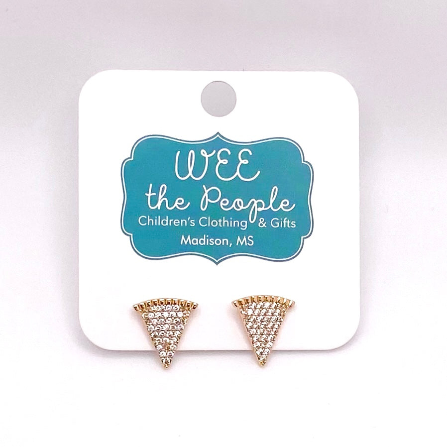 Crystal Pizza Earrings