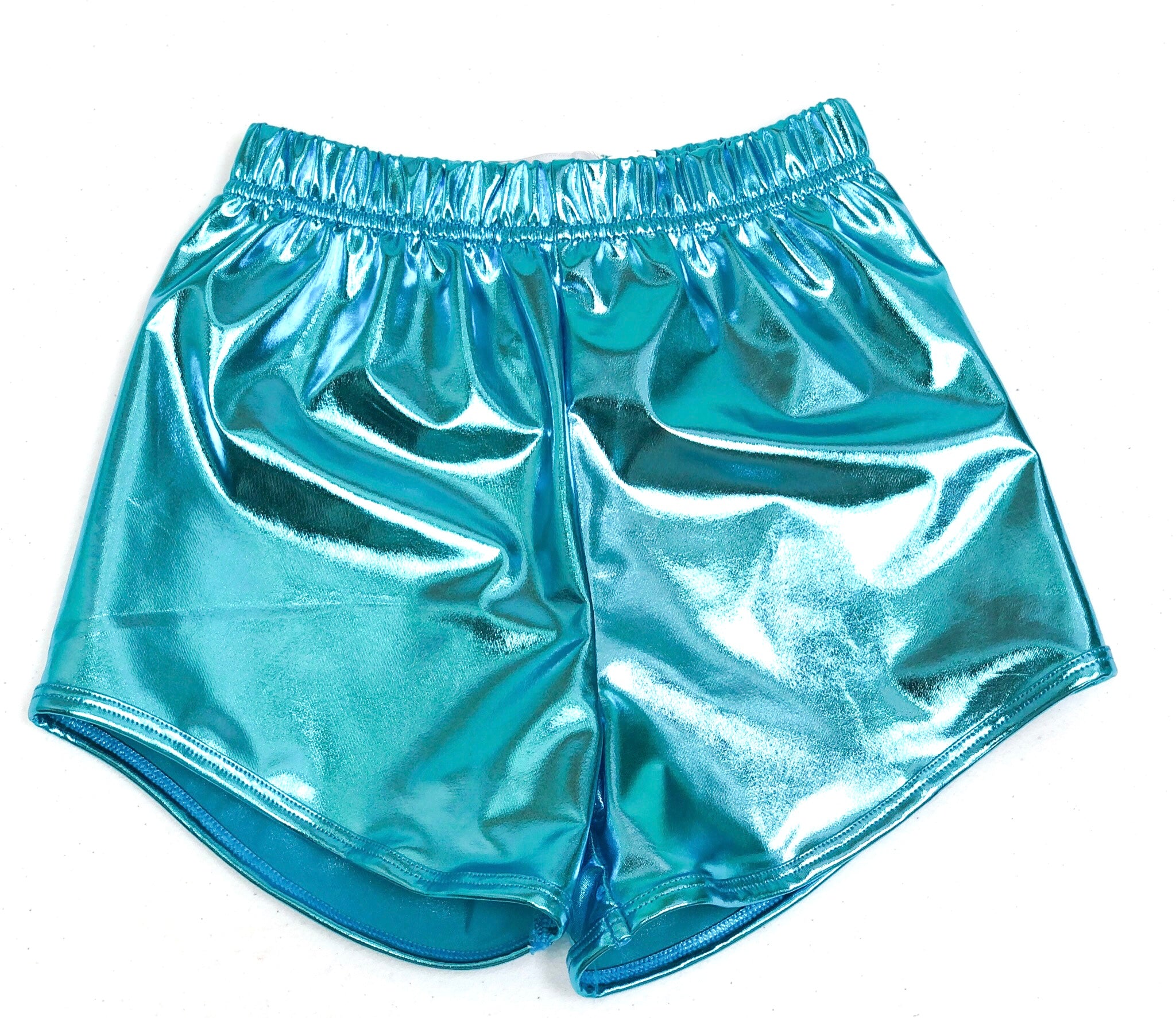 Ice Blue Metallic Wind Short
