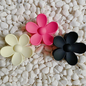 Large Daisy Days Hair Claw Set - Pink/Black
