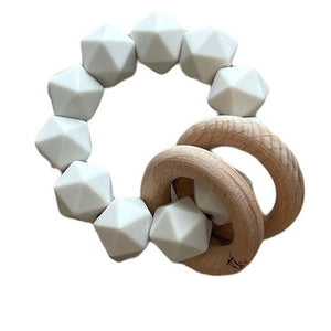 White Sand Abby Teething Rattle