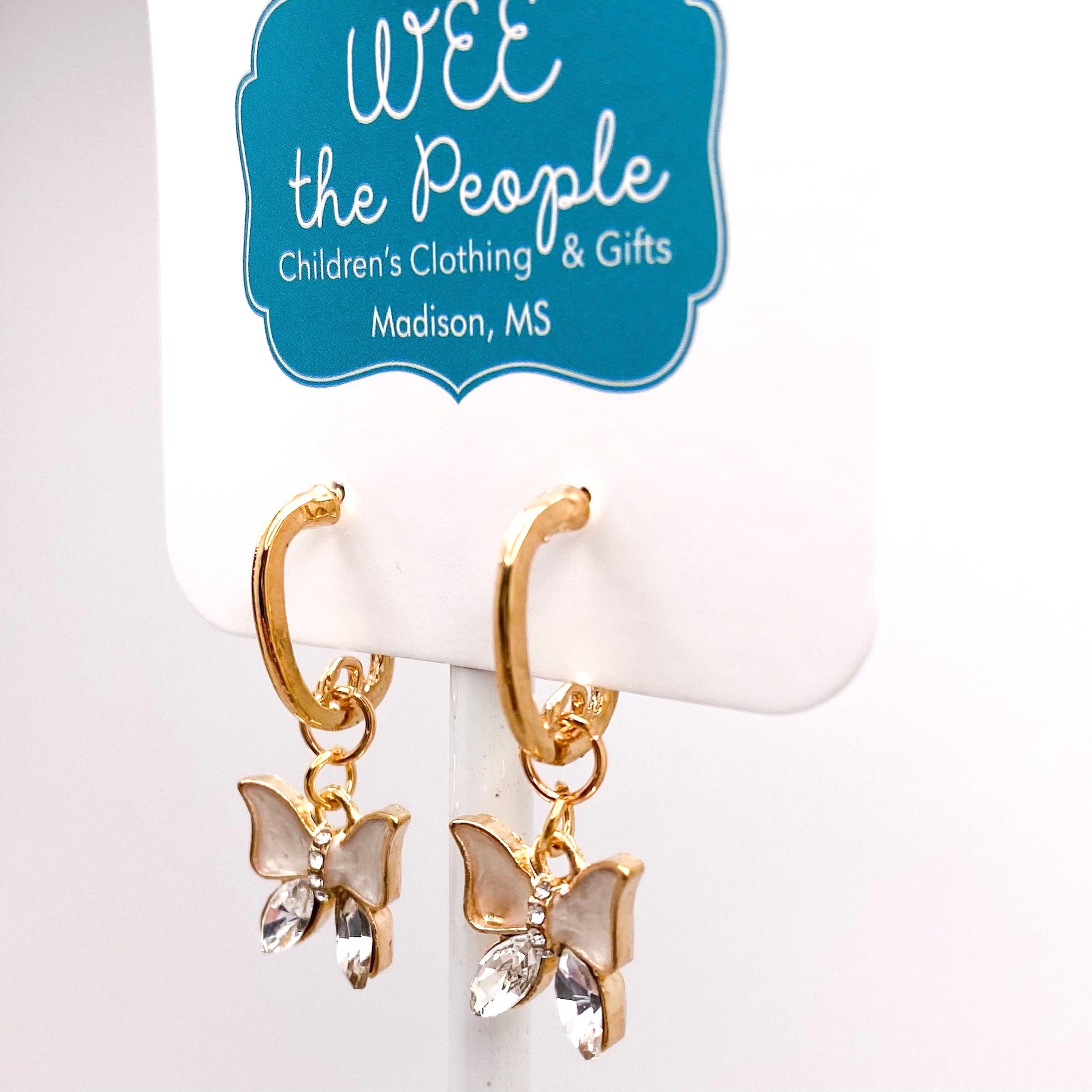 Butterfly Oval Hoops
