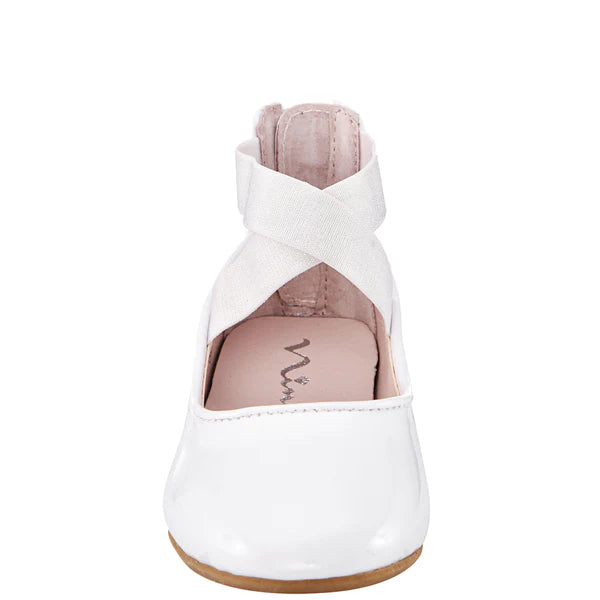 Nina Marissa White Patent Ballet Flat