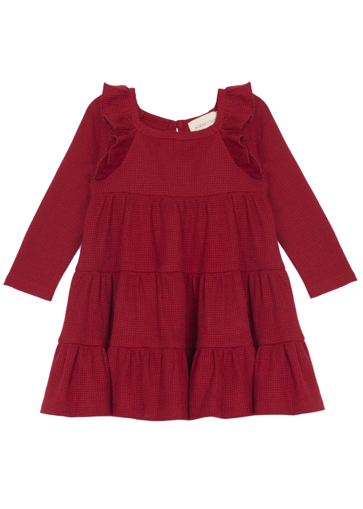 Burgundy Waffle Knit Dress