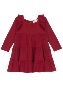 Burgundy Waffle Knit Dress