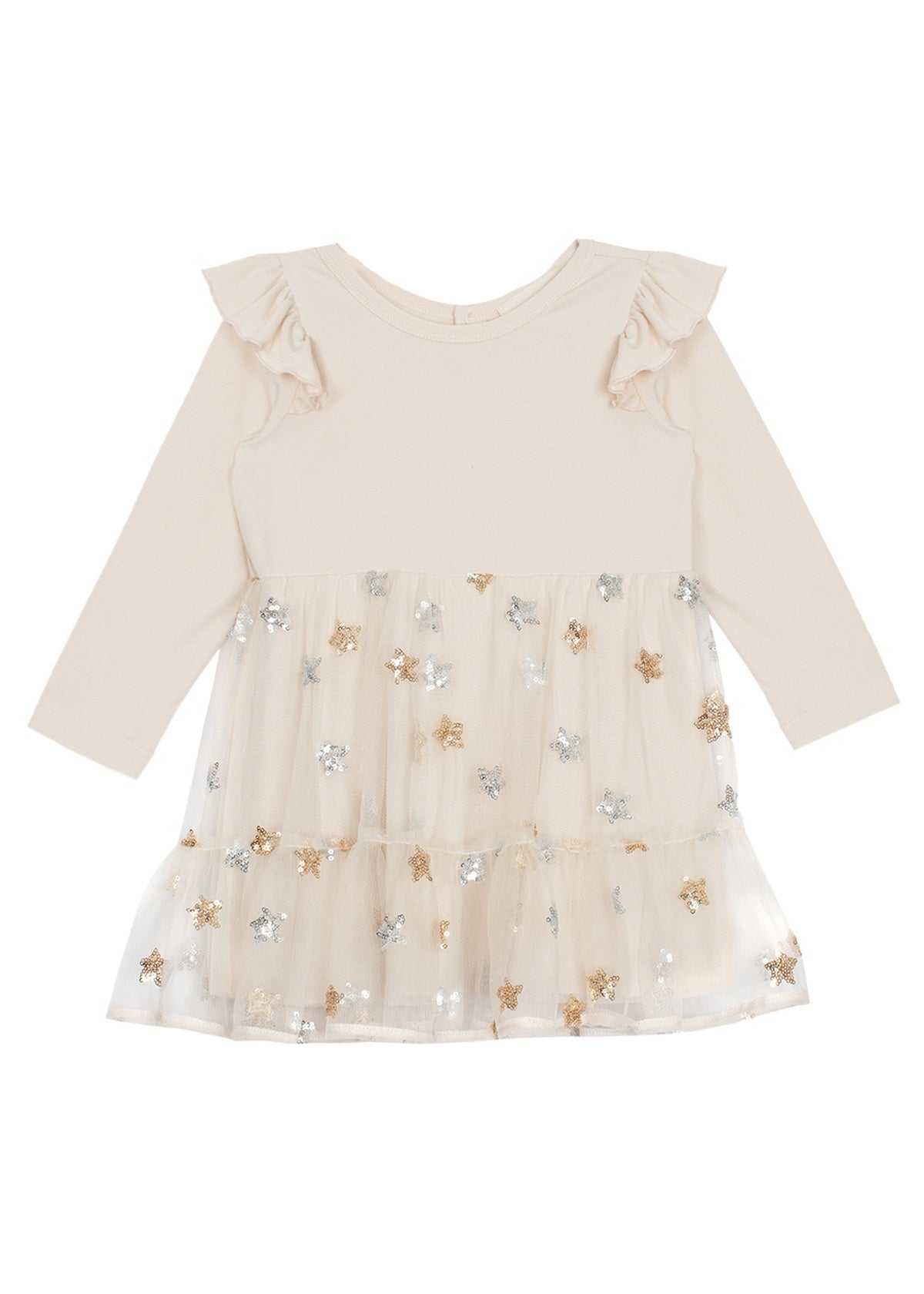 Knit & Glitter Star Tulle Dress