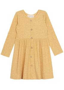 Elouise Yellow Rib Knit Dress