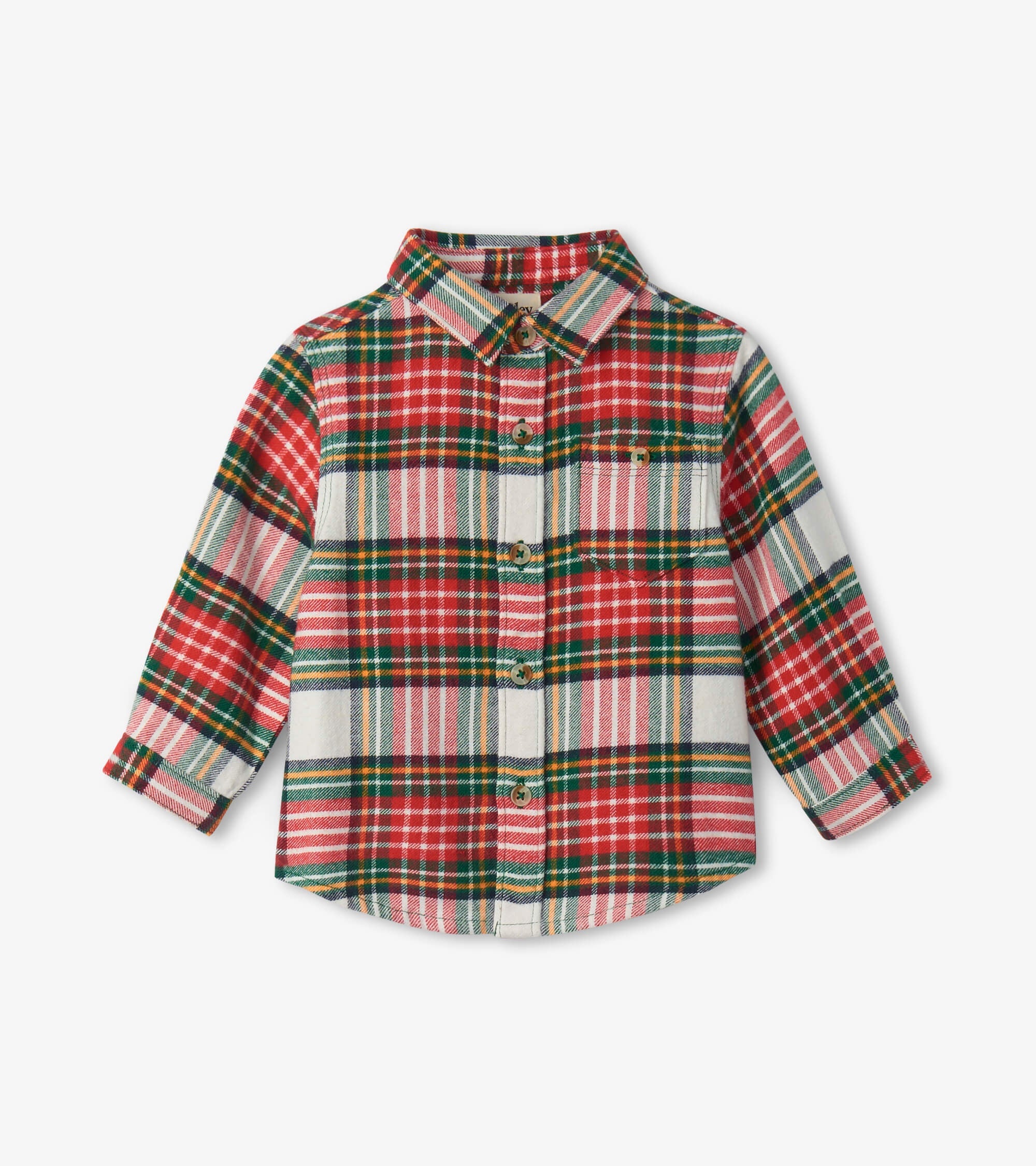 Festive Plaid Baby Shirt