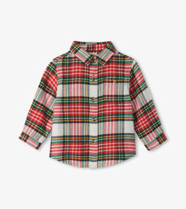 Festive Plaid Baby Shirt