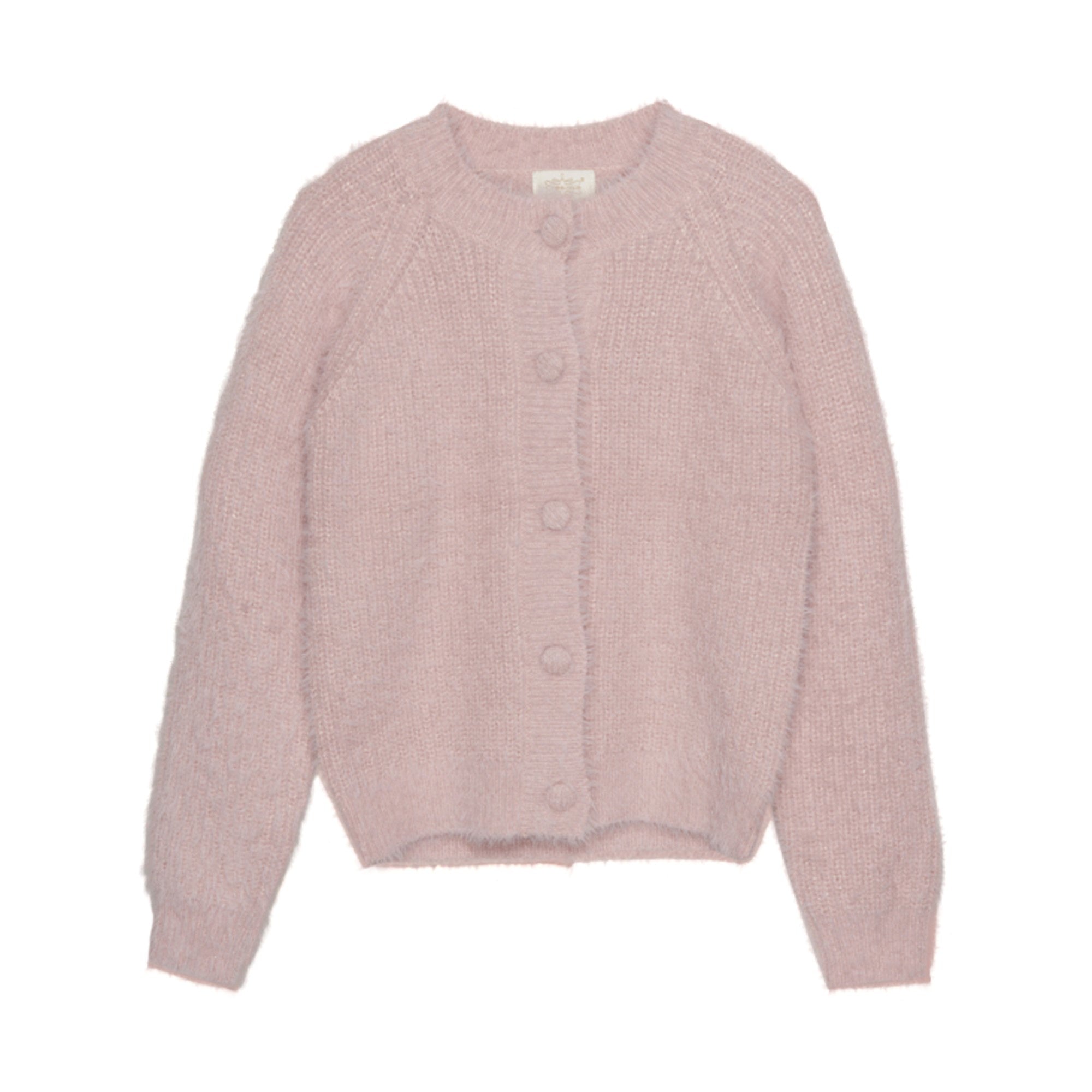 Pink Glitter Knit Cardigan