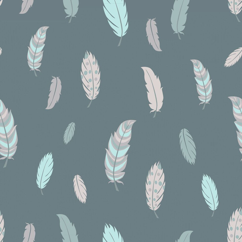 Sweet Bamboo Teal Feathers Bib